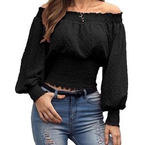 Women Chiffon Off Shoulder Casual Top